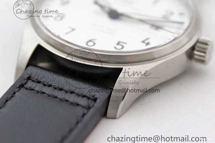 MIROTIME 0131 UrbanStyle Mark XVIII IW327012 SS M+F 1:1 Best Edition White Dial on Black Leather Strap A 7054